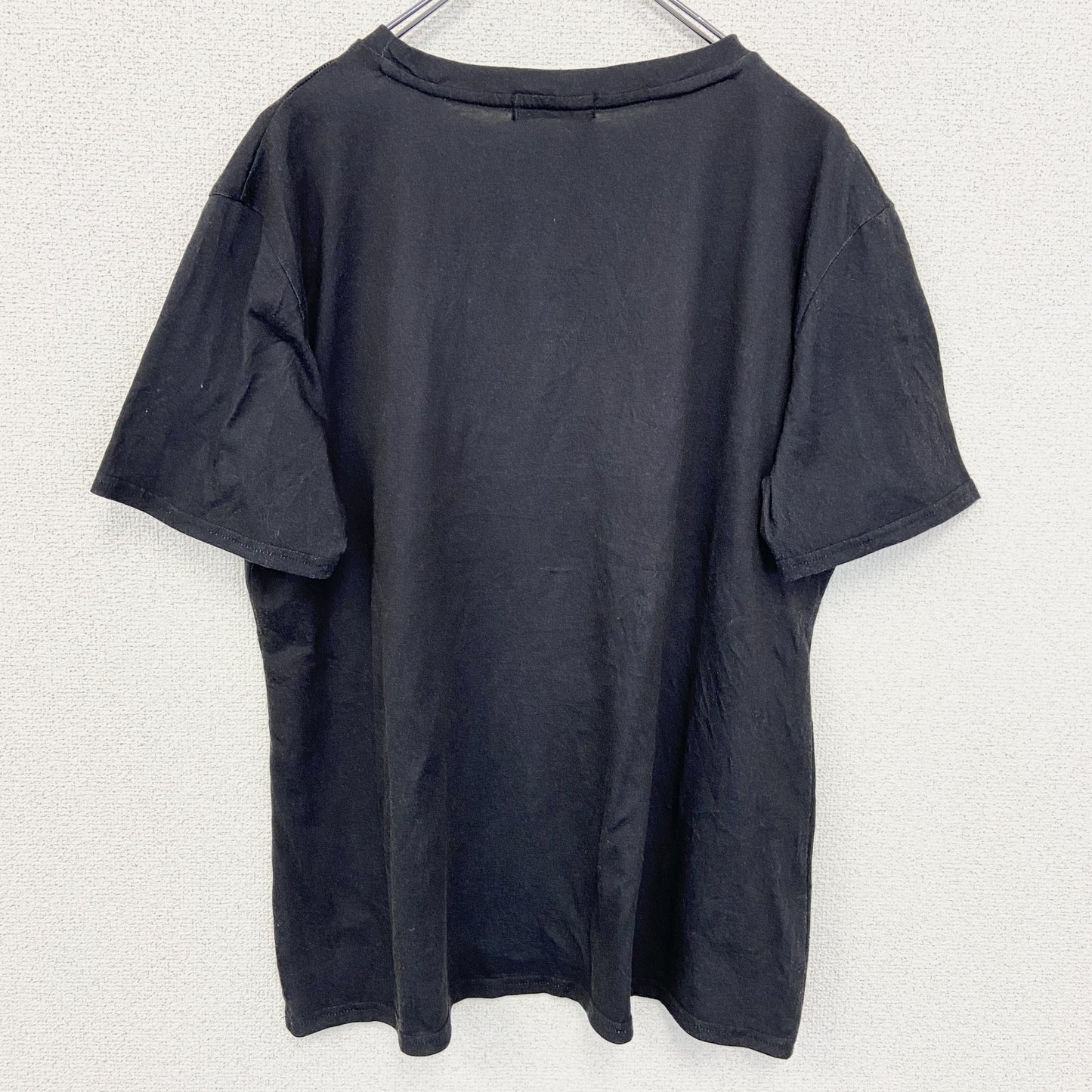 古着 used　EDOSTAR　半袖デザインプリントTシャツ　レインボーカラー　唇　黒　ブラック　クルーネック