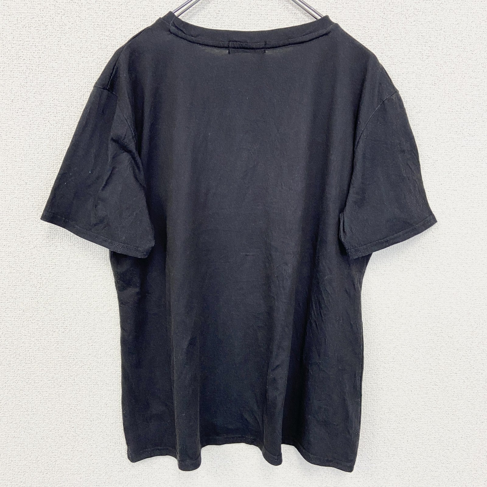 古着 used　EDOSTAR　半袖デザインプリントTシャツ　レインボーカラー　唇　黒　ブラック　クルーネック