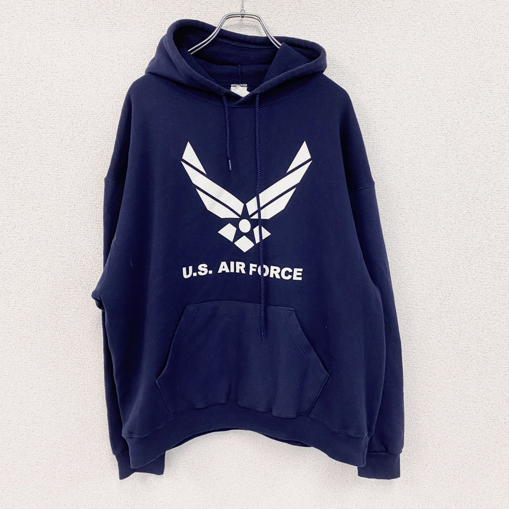 ～90s　U.S. AIR FORCE　ユーエスエアフォース　スウェットパーカー/フーディー　紺　ネイビー　XLサイズ