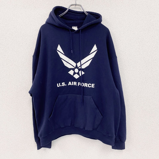 ～90s　U.S. AIR FORCE　ユーエスエアフォース　スウェットパーカー/フーディー　紺　ネイビー　XLサイズ