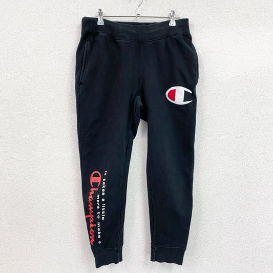 Champion　チャンピオン　リバースウィーブ　スウェットパンツ デカロゴ　黒　ブラック　Mサイズ
