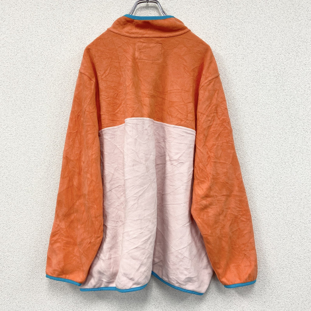 LAND’S END　ランズエンド　シンチラスナップTタイプ　フリースジャケット/ボアジャケット　ピンク　オレンジ　3XL