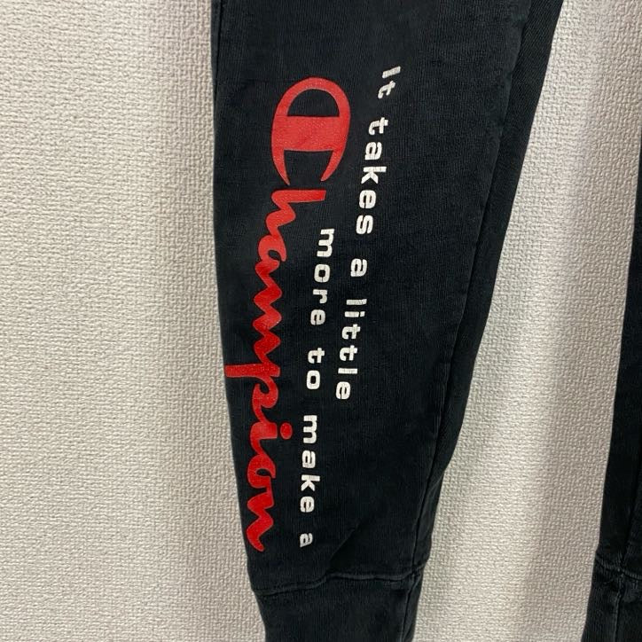 Champion　チャンピオン　リバースウィーブ　スウェットパンツ デカロゴ　黒　ブラック　Mサイズ