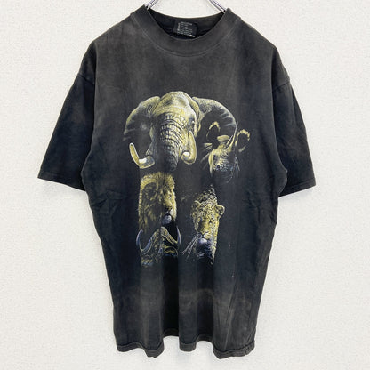 古着 used　EVERYTHING ETHNIC　半袖アニマルプリントTシャツ　ヴィンテージ　クルーネック　Mサイズ