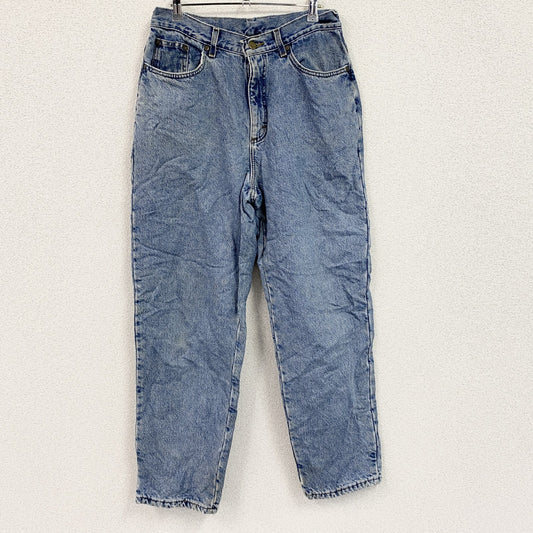 ～00s　L.L.Bean　エルエルビーン　デニムパンツ/ジーンズ　ジップフライ　革パッチ　ネル生地ライナー　インディゴ