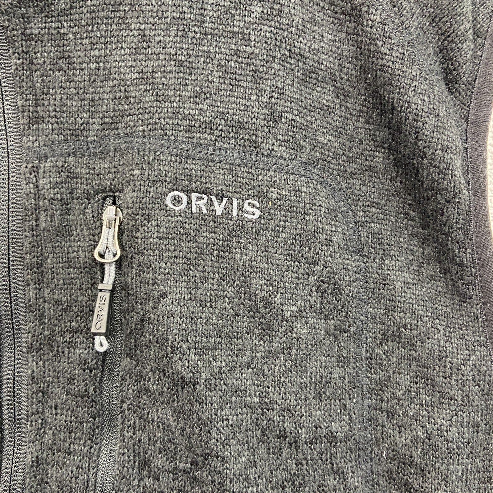 ORVIS オービス フリースベスト/ボアベスト 胸ポケット付き 黒