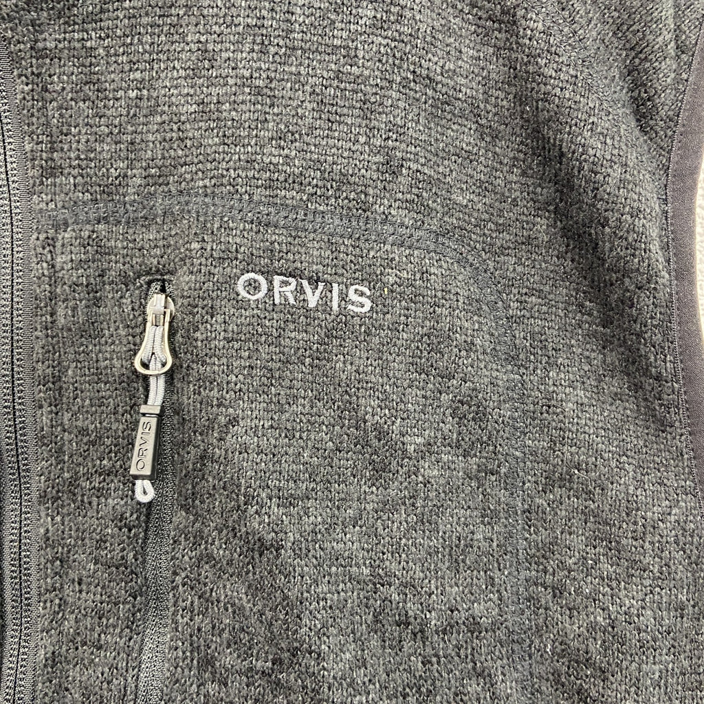 ORVIS　オービス　フリースベスト/ボアベスト　胸ポケット付き　黒　ブラック　Lサイズ