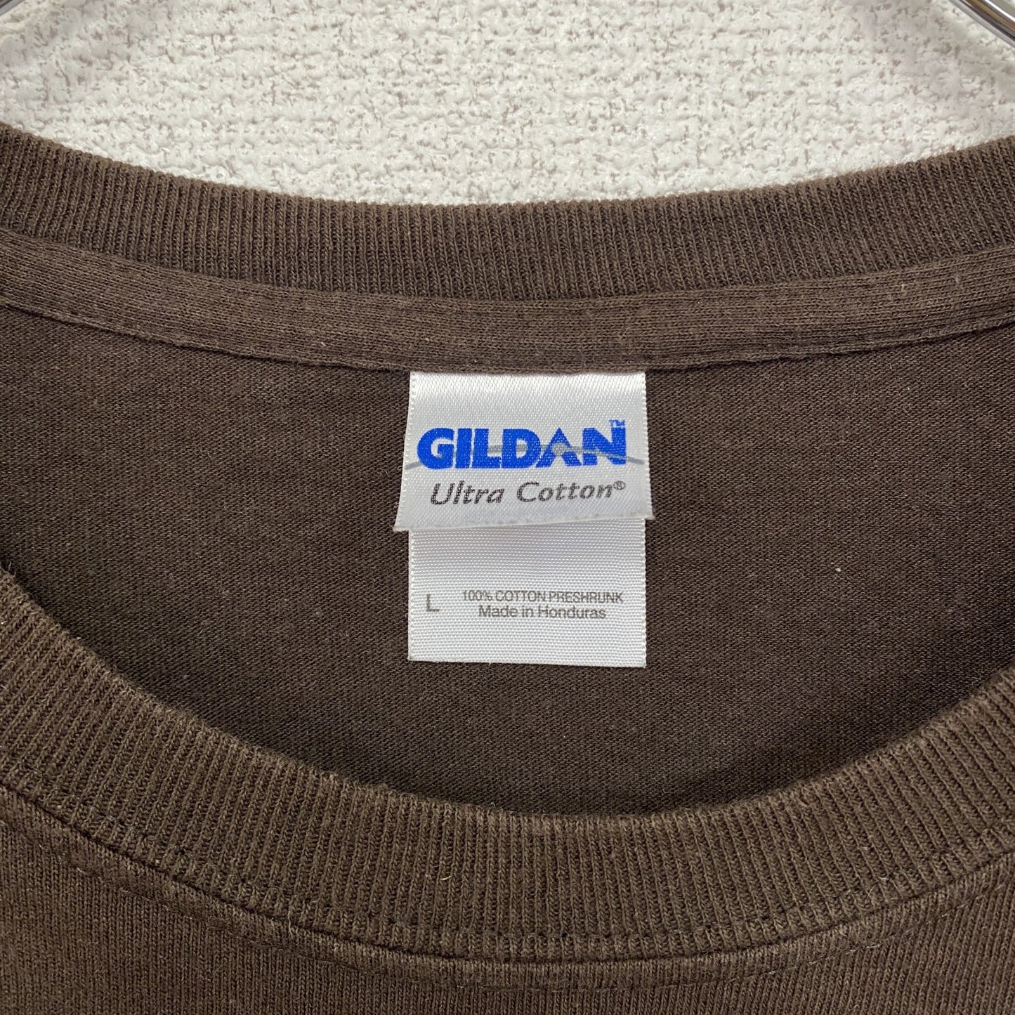 GILDAN　ギルダン　Group Home　グループホーム　半袖プリントTシャツ　ラップT　茶色　ブラウン　Lサイズ