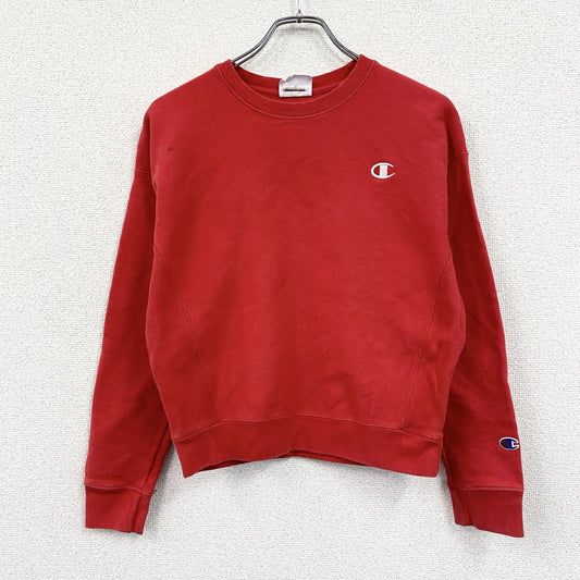 Champion　チャンピオン　リバースウィーブ　スウェット/トレーナー　ヘビーウエイト　刺繍ロゴ　現行　赤　レッド　Sサイズ
