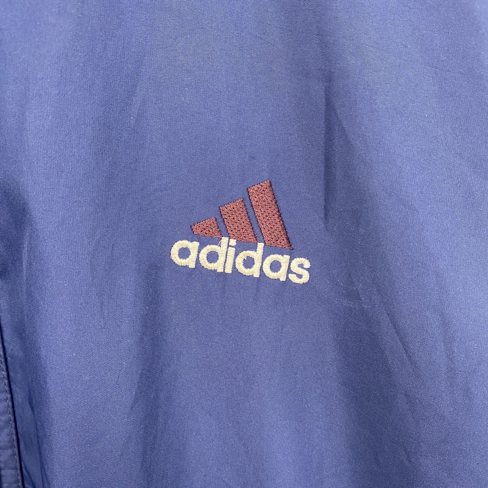 90s　adidas　アディダス　フルジップジャケット　ウィンドブレーカー　ヴィンテージ　ネイビー　2XLサイズ