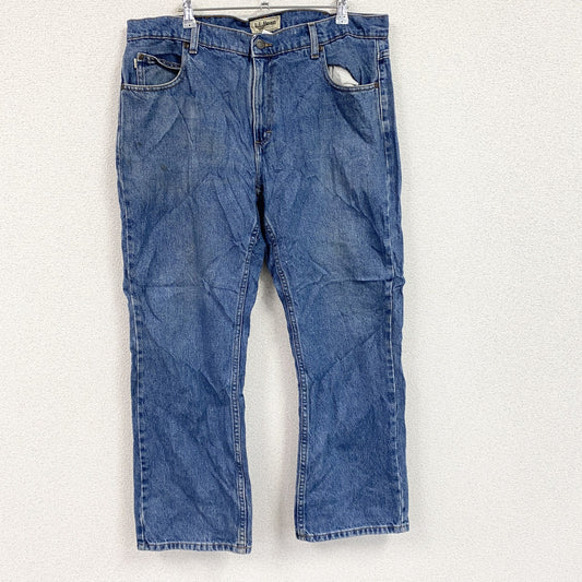 L.L.Bean　エルエルビーン　デニムパンツ/ジーンズ　ジップフライ　革パッチ　インディゴ　W37サイズ
