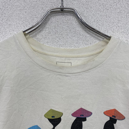 KAVU　カブー　半袖プリントTシャツ　バックトゥネイチャー　白　ホワイト　Lサイズ