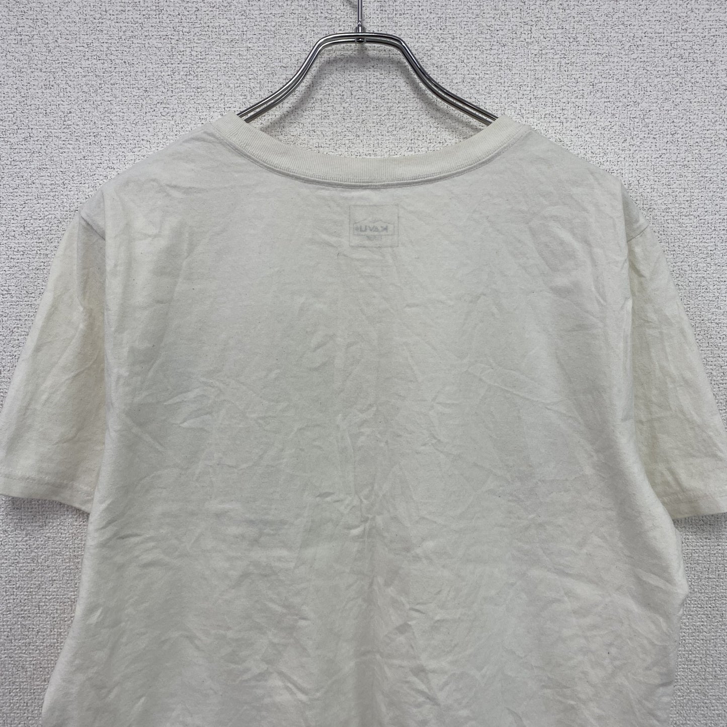 KAVU　カブー　半袖プリントTシャツ　バックトゥネイチャー　白　ホワイト　Lサイズ