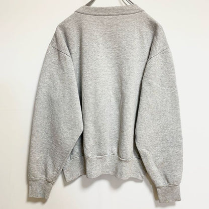 古着 used　UNITE Windjammer　長袖ワンポイントロゴプリントスウェット　クルーネックトレーナー　グレー　秋冬服