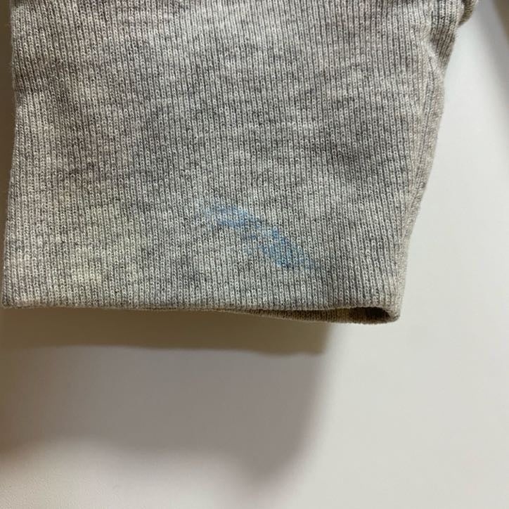古着 used　UNITE Windjammer　長袖ワンポイントロゴプリントスウェット　クルーネックトレーナー　グレー　秋冬服