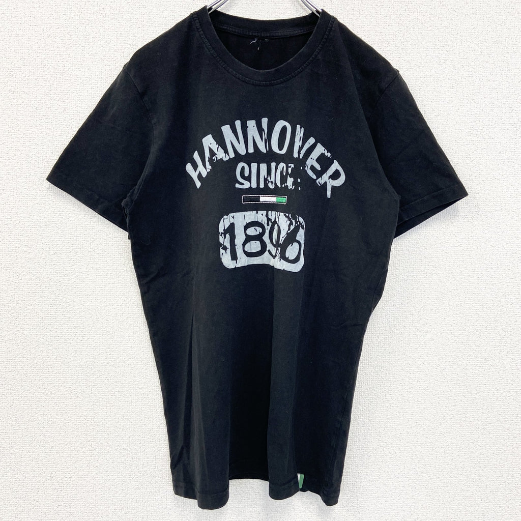 半袖プリントTシャツ　4連プリント　カプセルプリント　アーチプリント　クルーネック　黒　ブラック