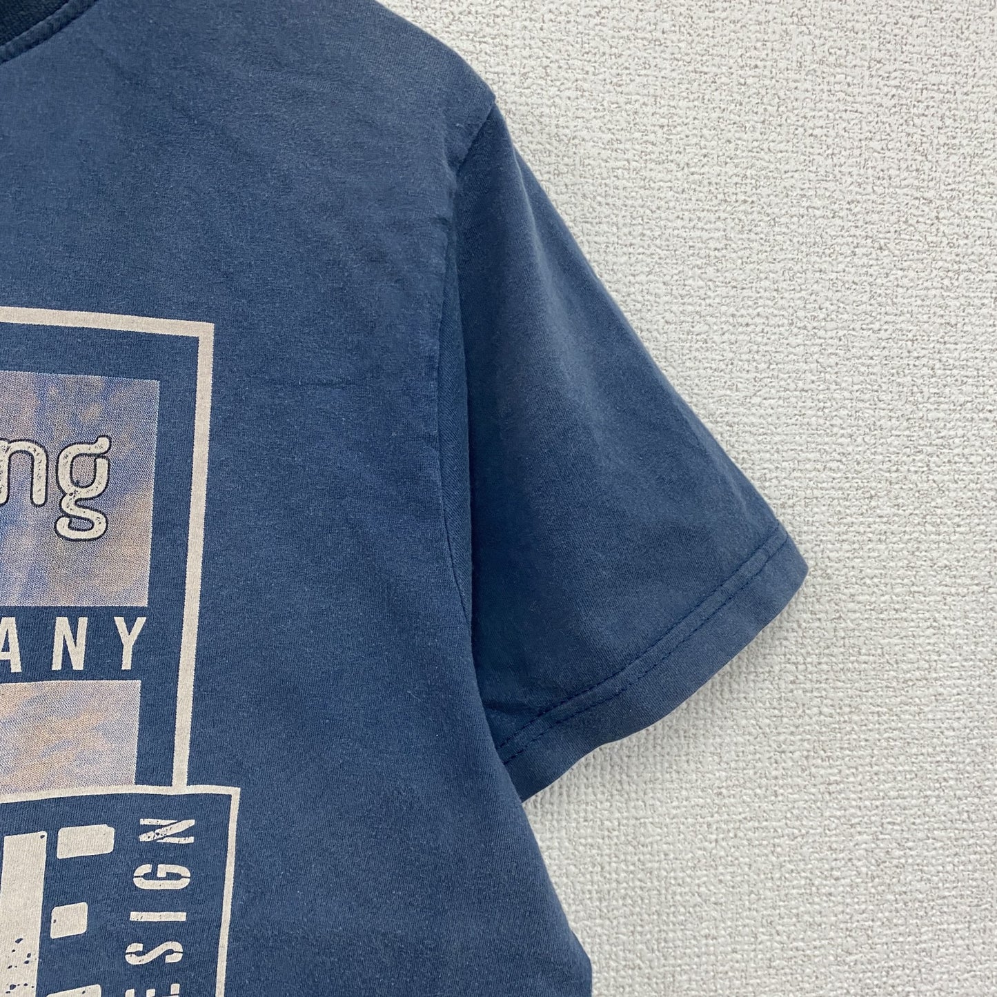 ACTIVE　アクティブ　半袖プリントTシャツ　ベルリンプリント　青　ブルー　Lサイズ