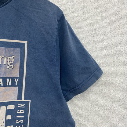 ACTIVE　アクティブ　半袖プリントTシャツ　ベルリンプリント　青　ブルー　Lサイズ