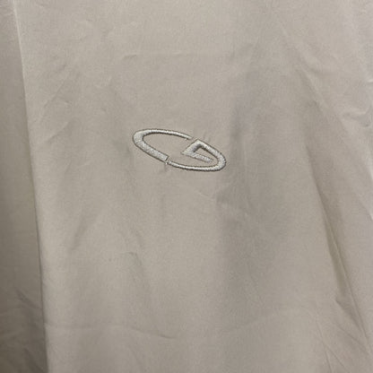 古着 used　C9 by Champion 　長袖ナイロンプルオーバー　ワンポイント刺　ノームコア　ベージュ　XXLサイズ