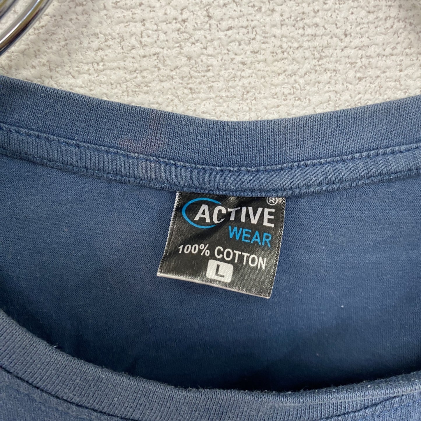 ACTIVE　アクティブ　半袖プリントTシャツ　ベルリンプリント　青　ブルー　Lサイズ