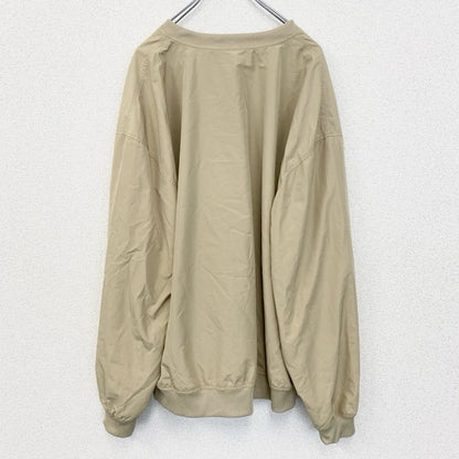 古着 used　C9 by Champion 　長袖ナイロンプルオーバー　ワンポイント刺　ノームコア　ベージュ　XXLサイズ