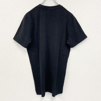 半袖プリントTシャツ　4連プリント　カプセルプリント　アーチプリント　クルーネック　黒　ブラック