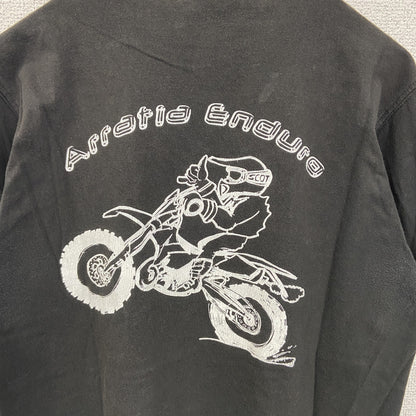 古着 used　JERZEES ジャージーズ　半袖リンガーTシャツ　バックプリント　バイク　黒　ブラック　Mサイズ