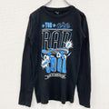 古着 used　chapter young　長袖プリントロングスリーブTシャツ　SKATE スケートボード　黒　ブラック