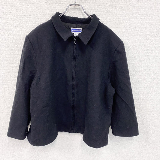 ～00s　PENDELTON　ペンドルトン　フルジップウールブルゾン　ヴィンテージ　黒　ブラック　22サイズ
