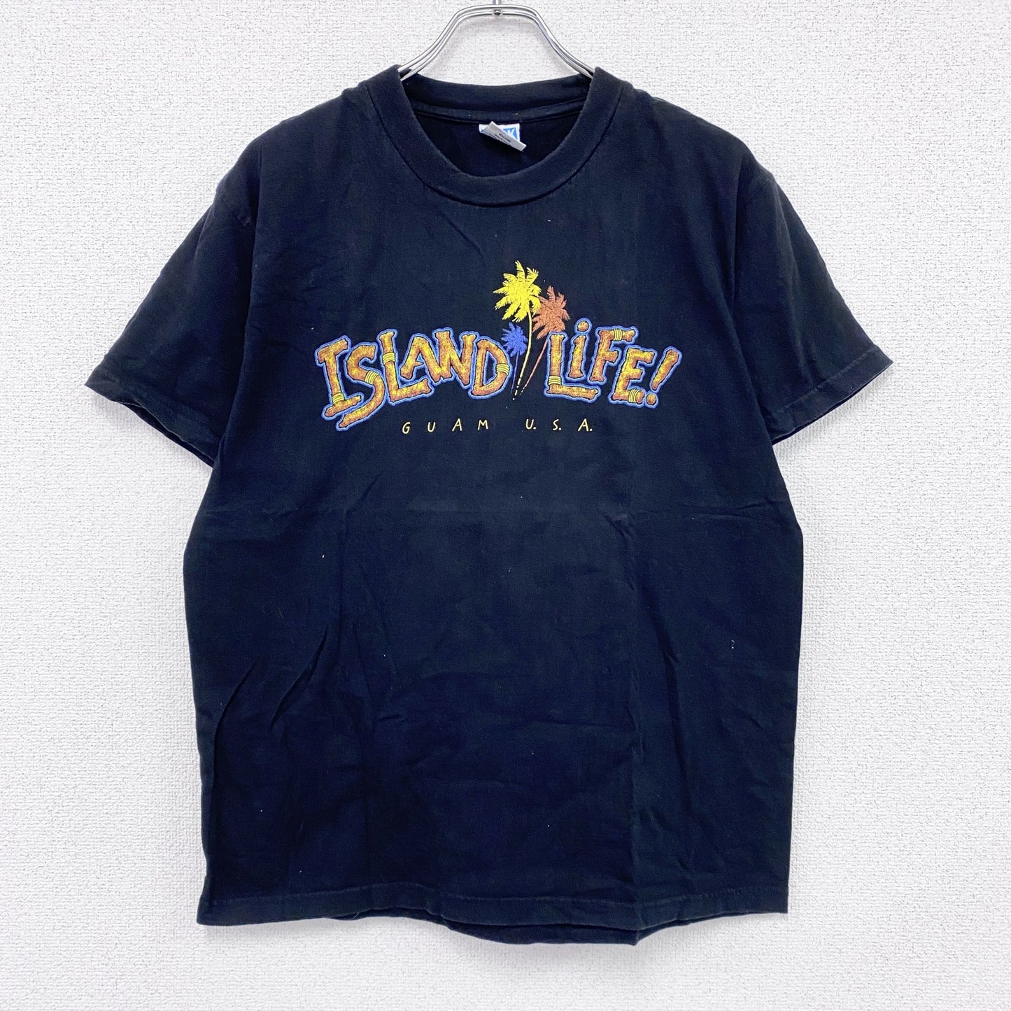90s～　YORK　ヨーク　半袖プリントTシャツ　スーベニア　ヴィンテージ　黒　ブラック　Lサイズ