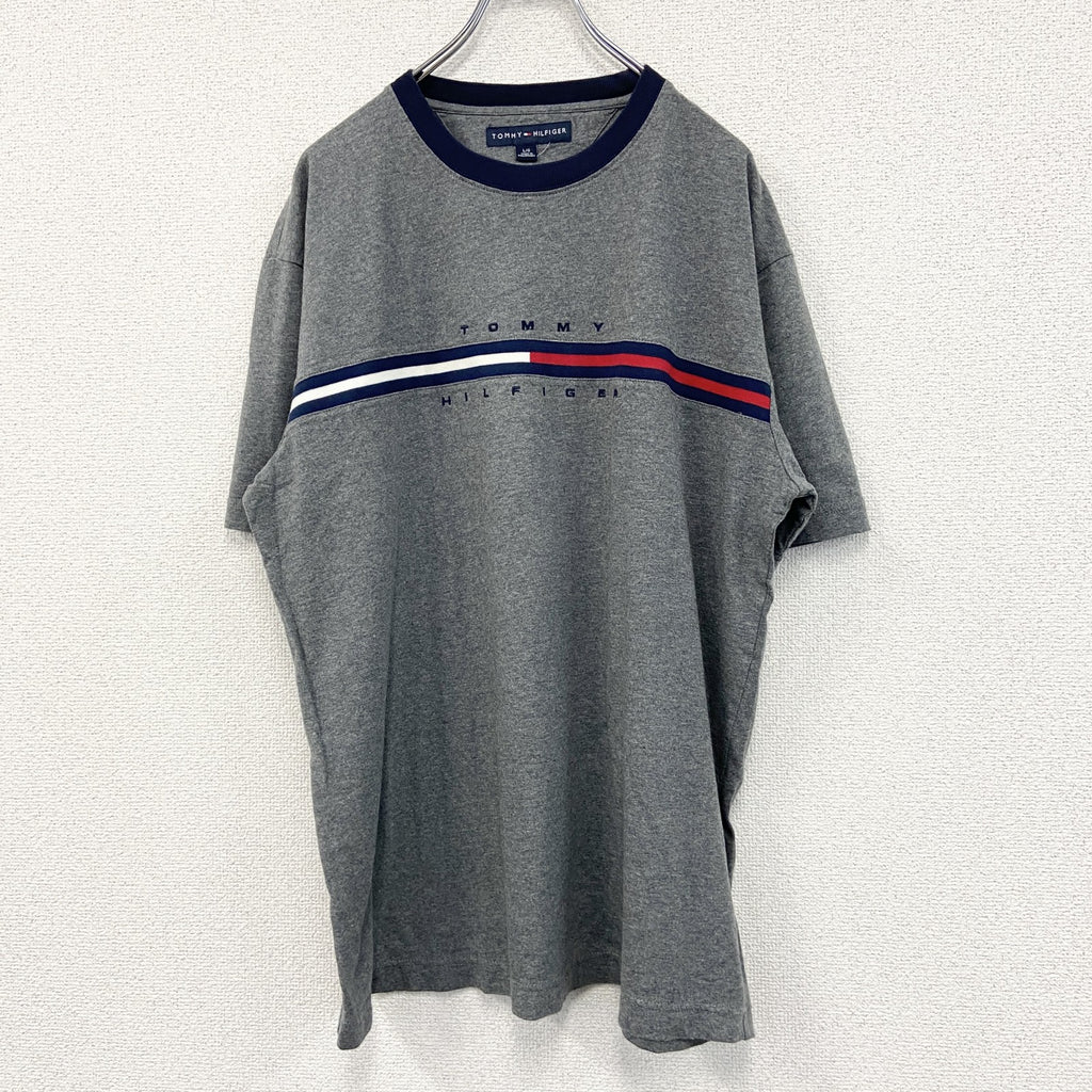 TOMMY HILFIGER　トミーヒルフィガー　半袖プリントTシャツ　グレー　Lサイズ