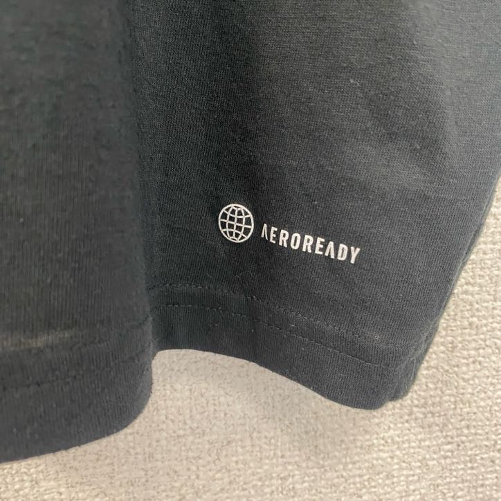 古着 used　Adidas　アディダス　半袖プリントTシャツ　クルーネック　MLS　メジャーリーグサッカー　黒　Ｍサイズ
