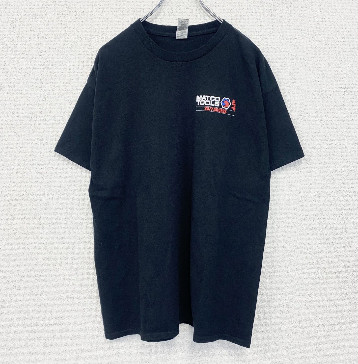 古着 used　MATOCO TOOLS　マトコ ツルーズ　半袖クルーネックTシャツ　バックプリント　工具　黒　ブラック　Lサイズ
