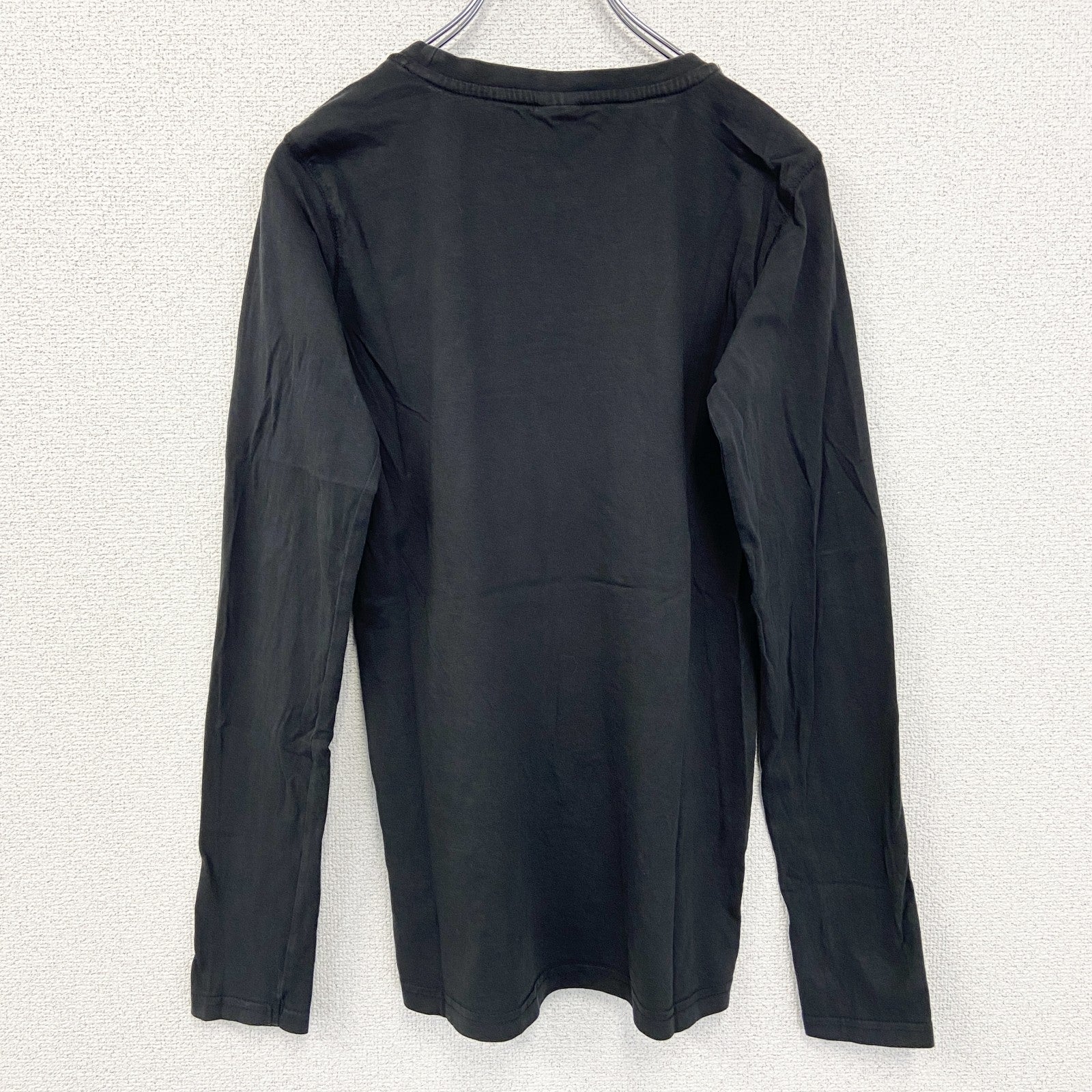 古着 used　chapter young　長袖プリントロングスリーブTシャツ　SKATE スケートボード　黒　ブラック