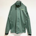 古着 used　adidas　アディダス　長袖ワンポイントプリントトラックジャケット　ハイネックジャージ　緑　Lサイズ