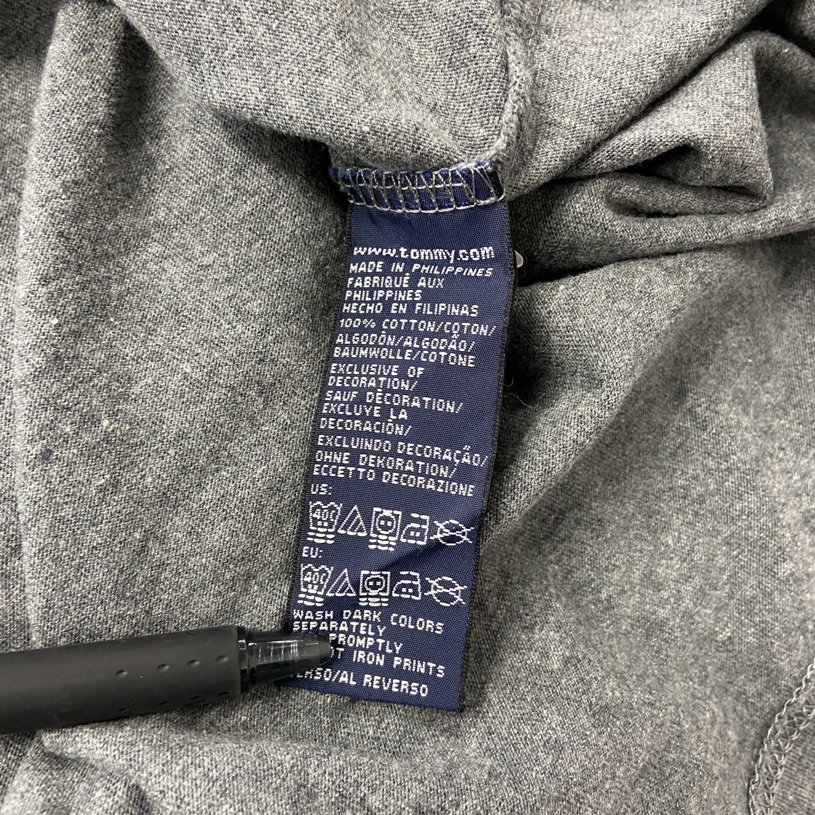 TOMMY HILFIGER　トミーヒルフィガー　半袖プリントTシャツ　グレー　Lサイズ