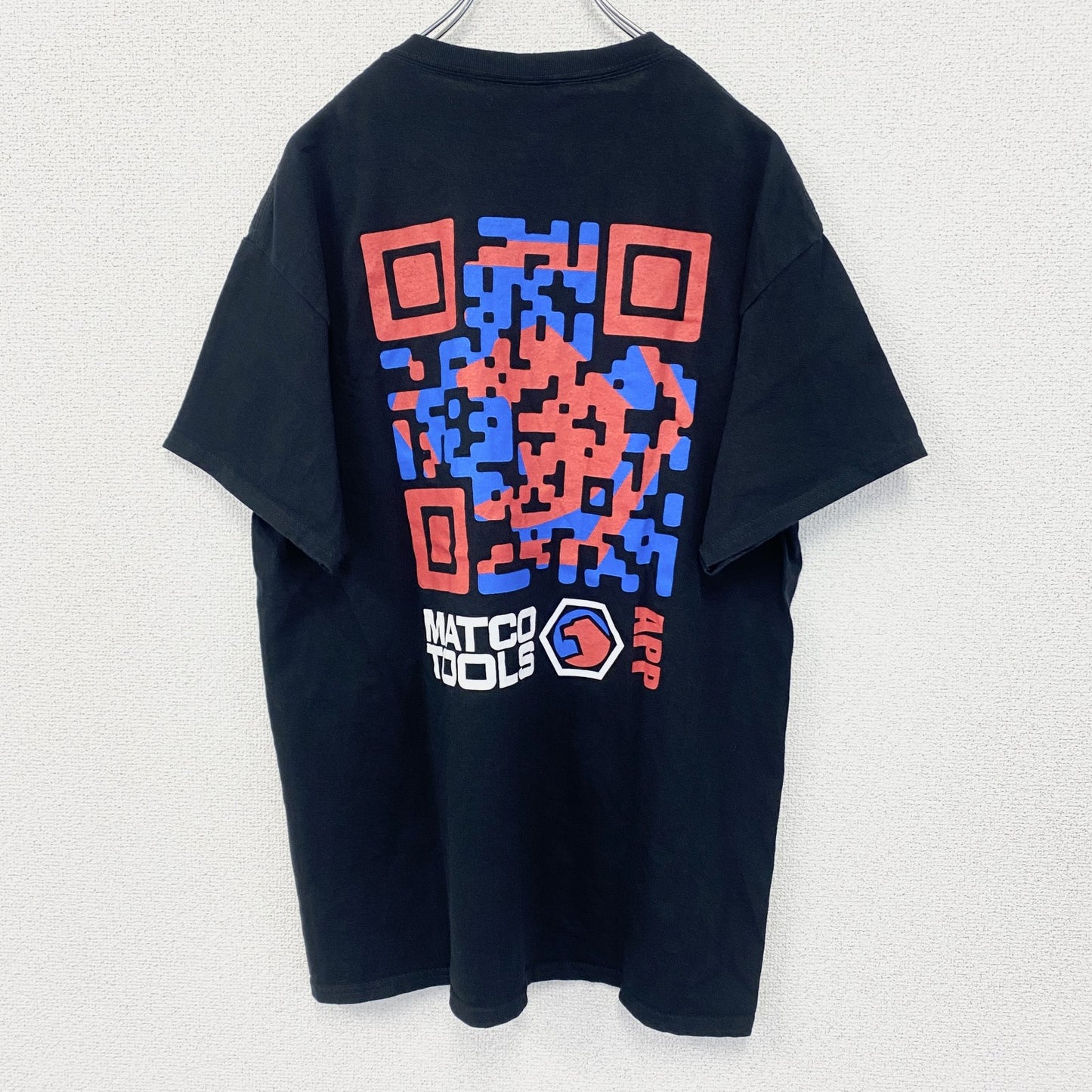 古着 used　MATOCO TOOLS　マトコ ツルーズ　半袖クルーネックTシャツ　バックプリント　工具　黒　ブラック　Lサイズ