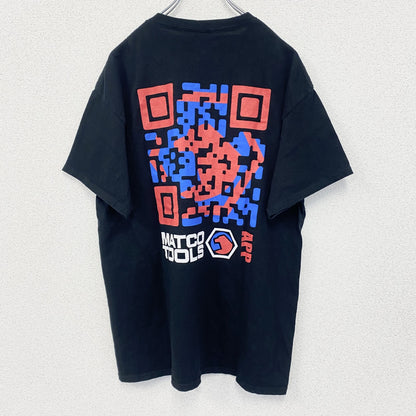 古着 used　MATOCO TOOLS　マトコ ツルーズ　半袖クルーネックTシャツ　バックプリント　工具　黒　ブラック　Lサイズ