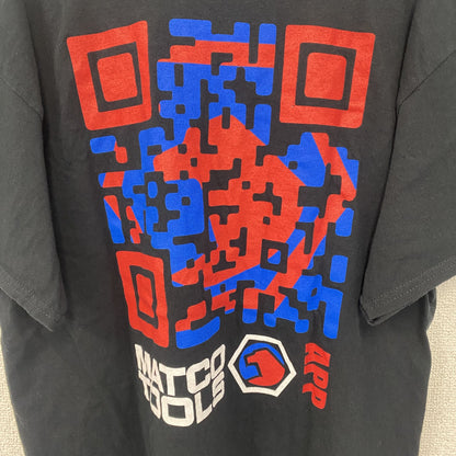 古着 used　MATOCO TOOLS　マトコ ツルーズ　半袖クルーネックTシャツ　バックプリント　工具　黒　ブラック　Lサイズ
