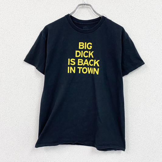 Danny Duncan　ダニーダンカン　半袖プリントTシャツ　メッセージT　エロT　4連プリント　黒　ブラック　Lサイズ