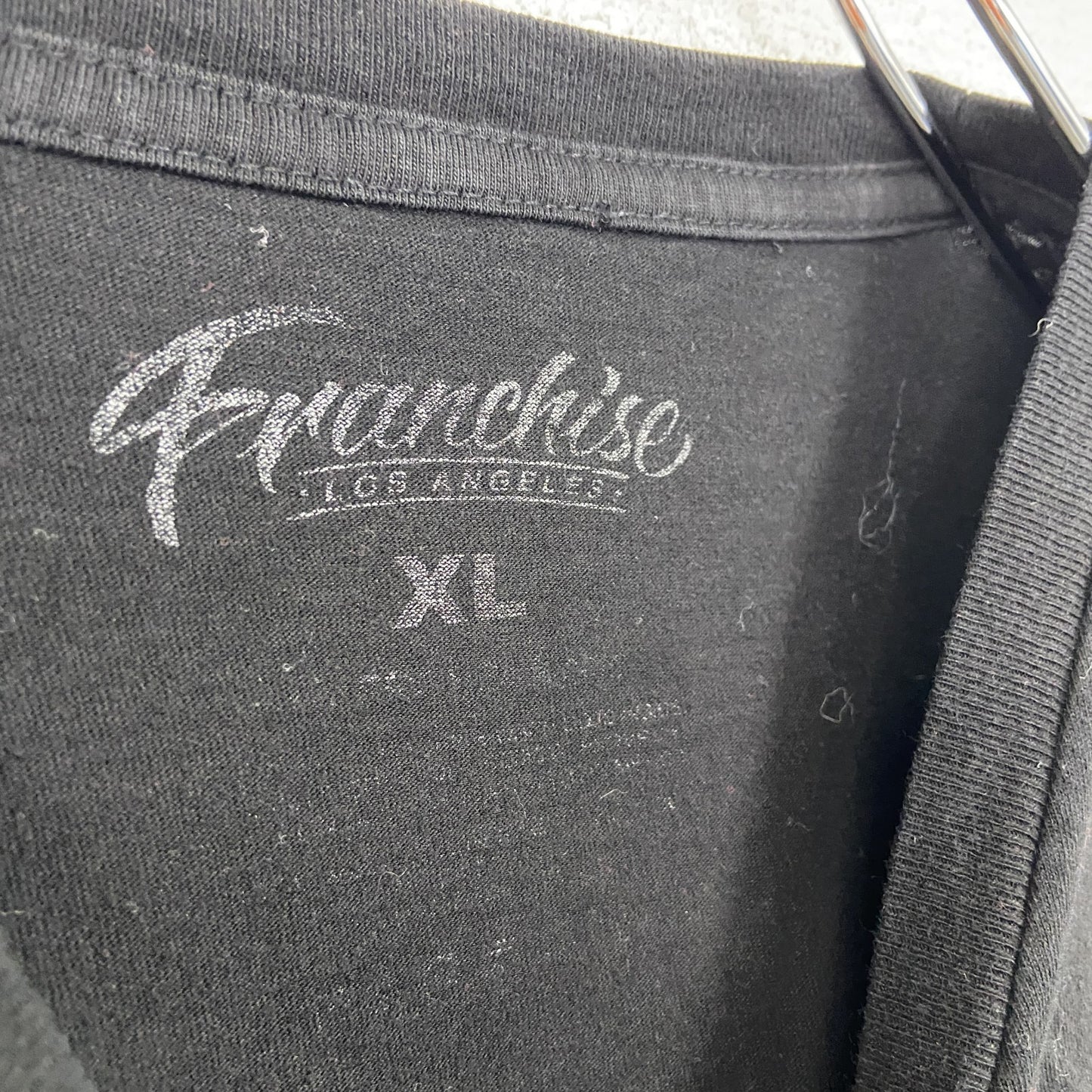 Franchise　半袖プリントTシャツ　浮世絵　和柄　黒　ブラック　XLサイズ