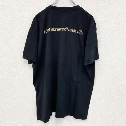 古着 used　GILDAN ギルダン　半袖デザインプリントTシャツ　SKREWEALL　クルーネック　黒　XLサイズ