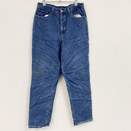 ～00s　L.L.Bean　エルエルビーン　デニムパンツ/ジーンズ　ジップフライ　革パッチ　ネル生地ライナー　インディゴ