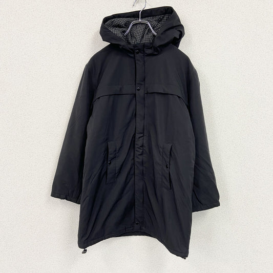 agnes b ENFANT　アニエスベーアンファン　フーデッドジャケット　比翼仕立て　チェック柄　黒　ブラック