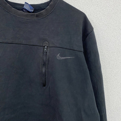 NIKE　ナイキ　スウェット/トレーナー　スウッシュ　フェード　ジッパー付きポケット　黒　ブラック　XLサイズ
