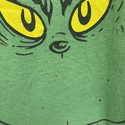 古着 used　Dr.Seuss　半袖アニメプリントTシャツ　グリンチ　クルーネック　黄緑　レトロデザイン　XLサイズ