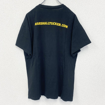 古着 used　GILDAN　半袖ロックバンドプリントTシャツ　マーシャルタッカーバンド　バンT　カウボーイ　黒　Lサイズ
