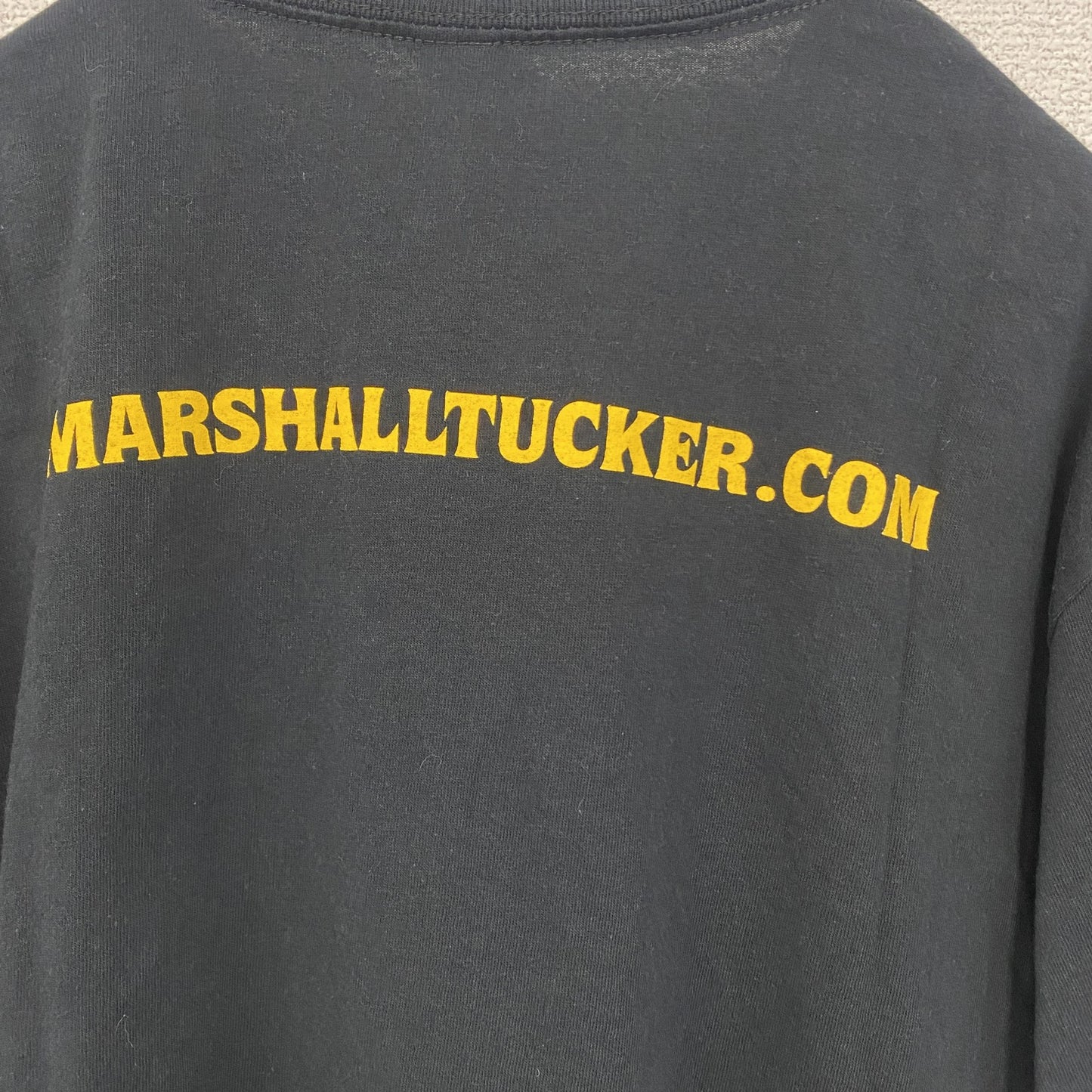 古着 used　GILDAN　半袖ロックバンドプリントTシャツ　マーシャルタッカーバンド　バンT　カウボーイ　黒　Lサイズ