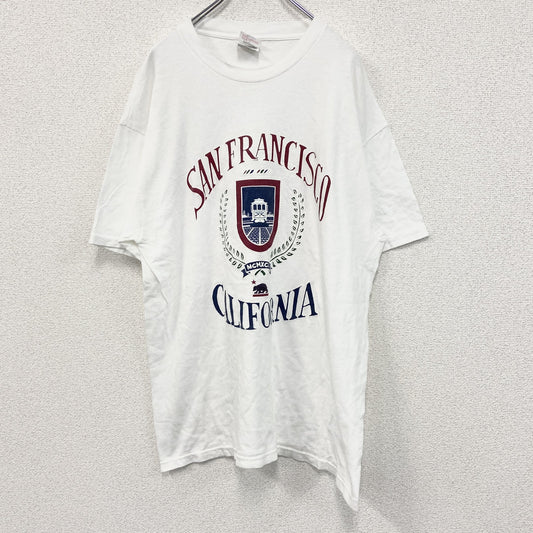 90s～　Hanes　ヘインズ　半袖プリントTシャツ　ヴィンテージ　白　ホワイト　XLサイズ