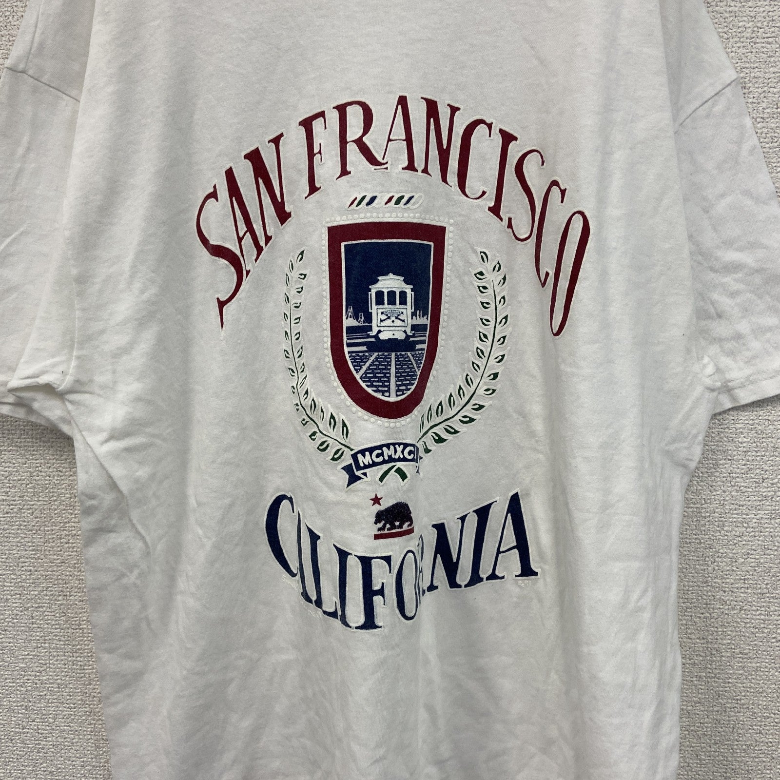 90s～　Hanes　ヘインズ　半袖プリントTシャツ　ヴィンテージ　白　ホワイト　XLサイズ